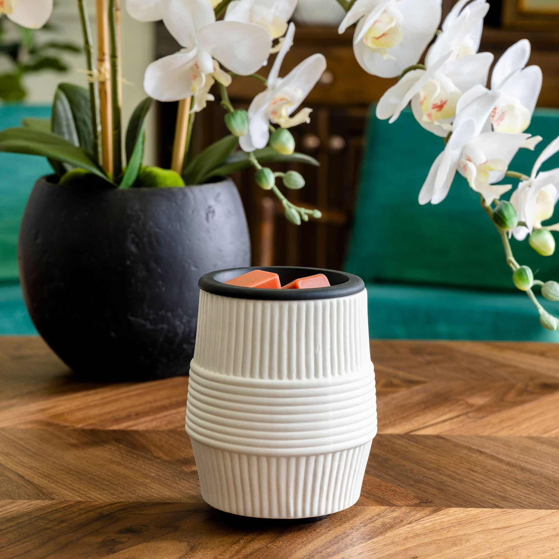 Porcelain Ridges Flip Dish Wax Warmer