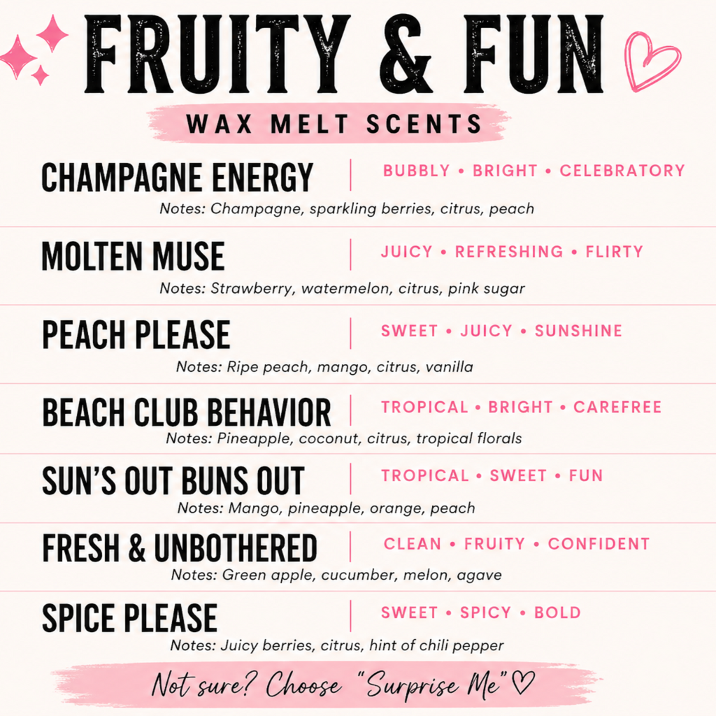 Fruity Wax Melt Bars – Pick Your Scent 🍓