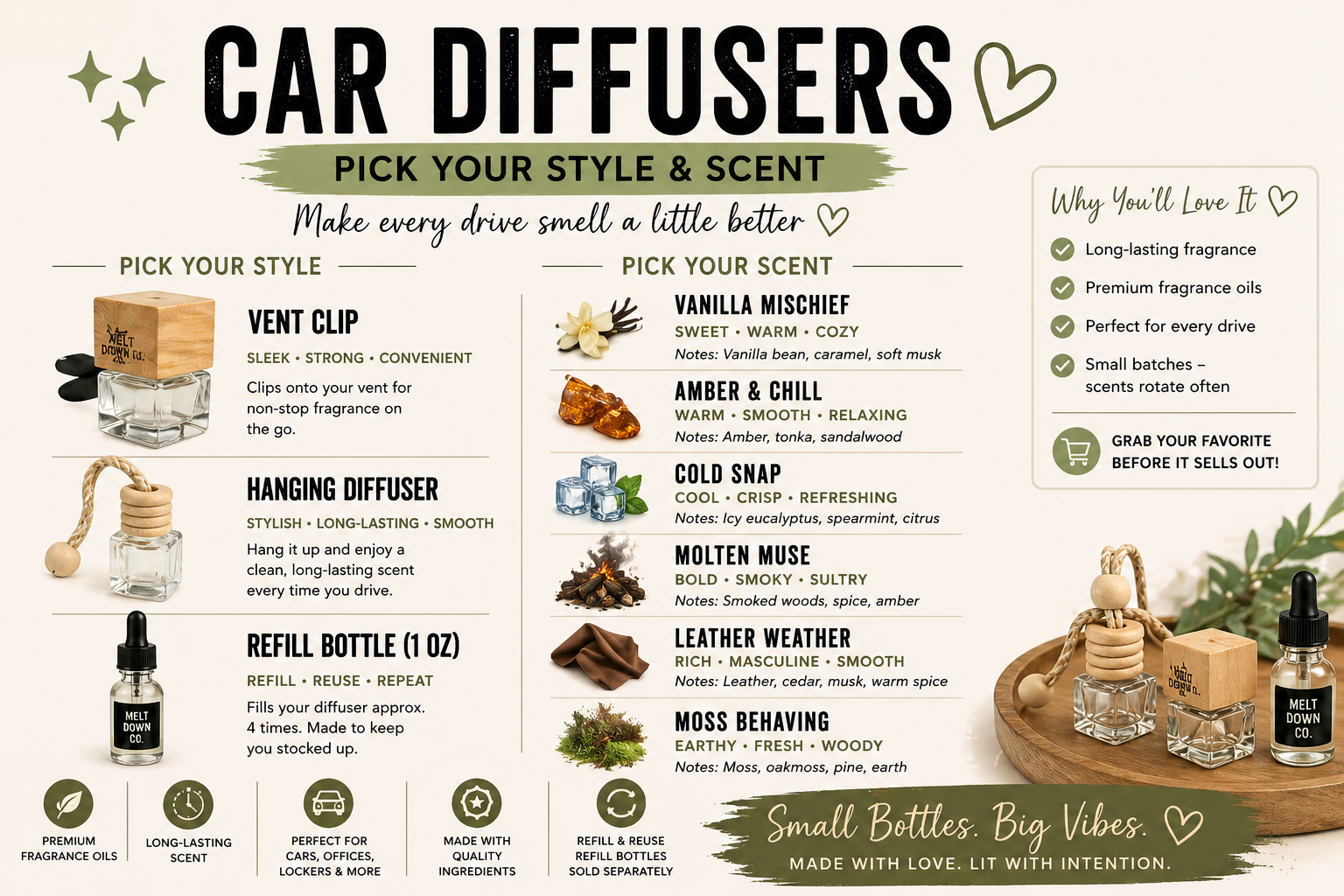 Car Diffusers – Pick Your Scent 🚗