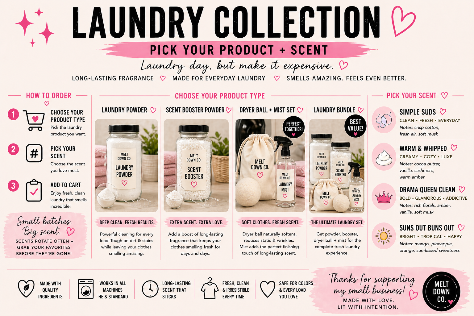 🧺 Laundry Collection – Pick Your Product + Scent