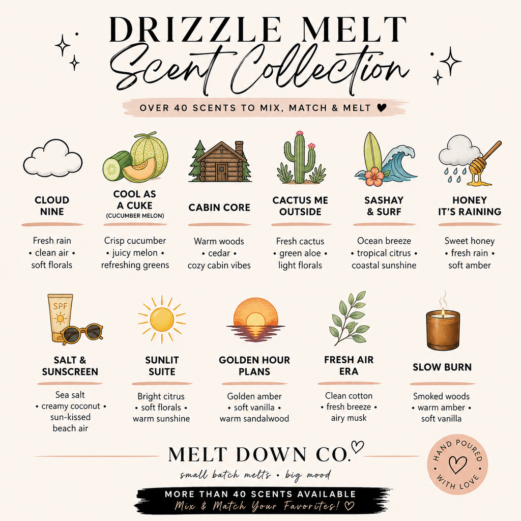 Drizzle Melts – Squeeze. Drizzle. Melt.