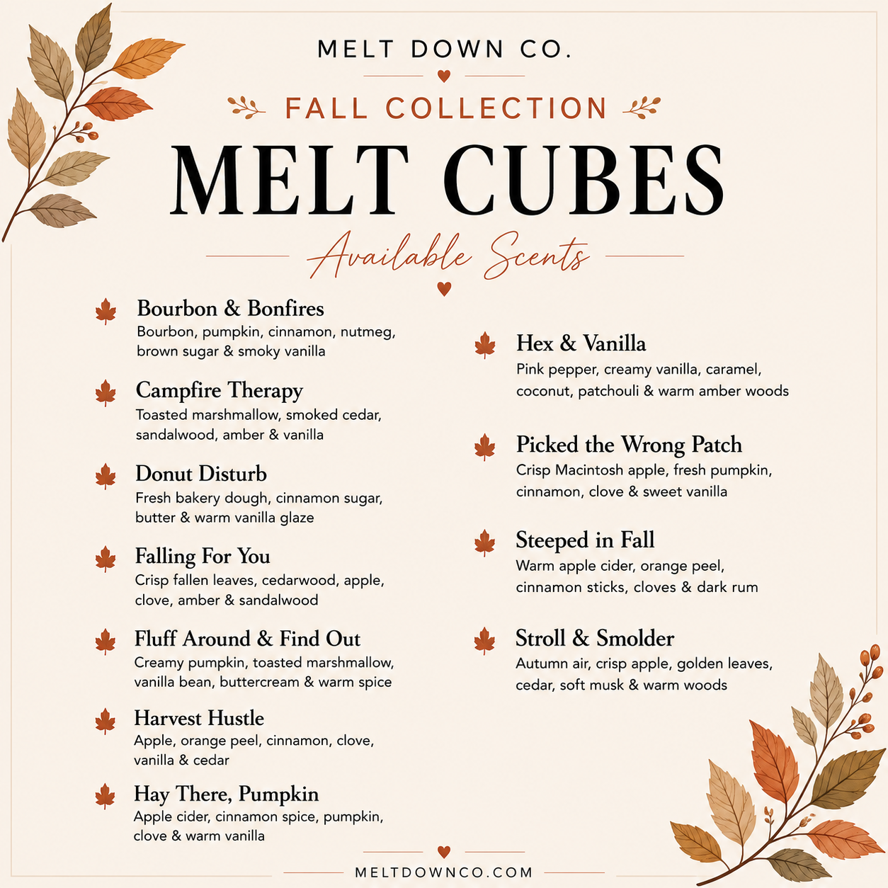 Fall Melt Cubes