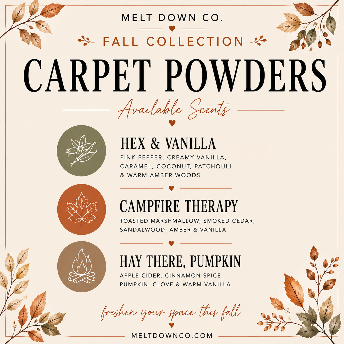 Fall Carpet Powders