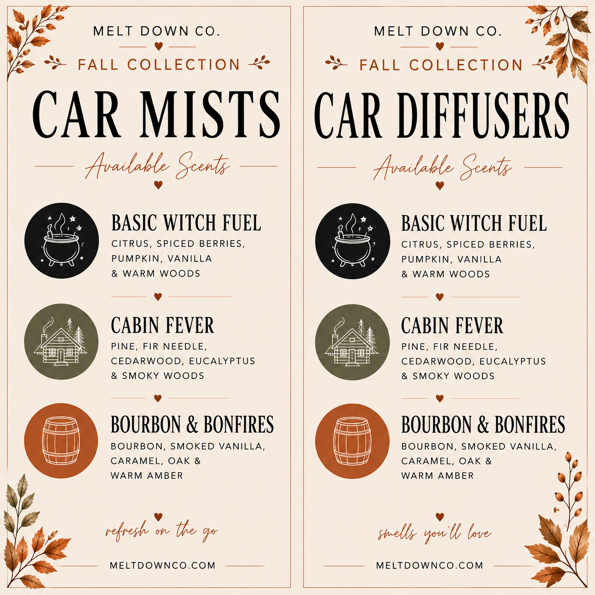 Fall Car Diffusers