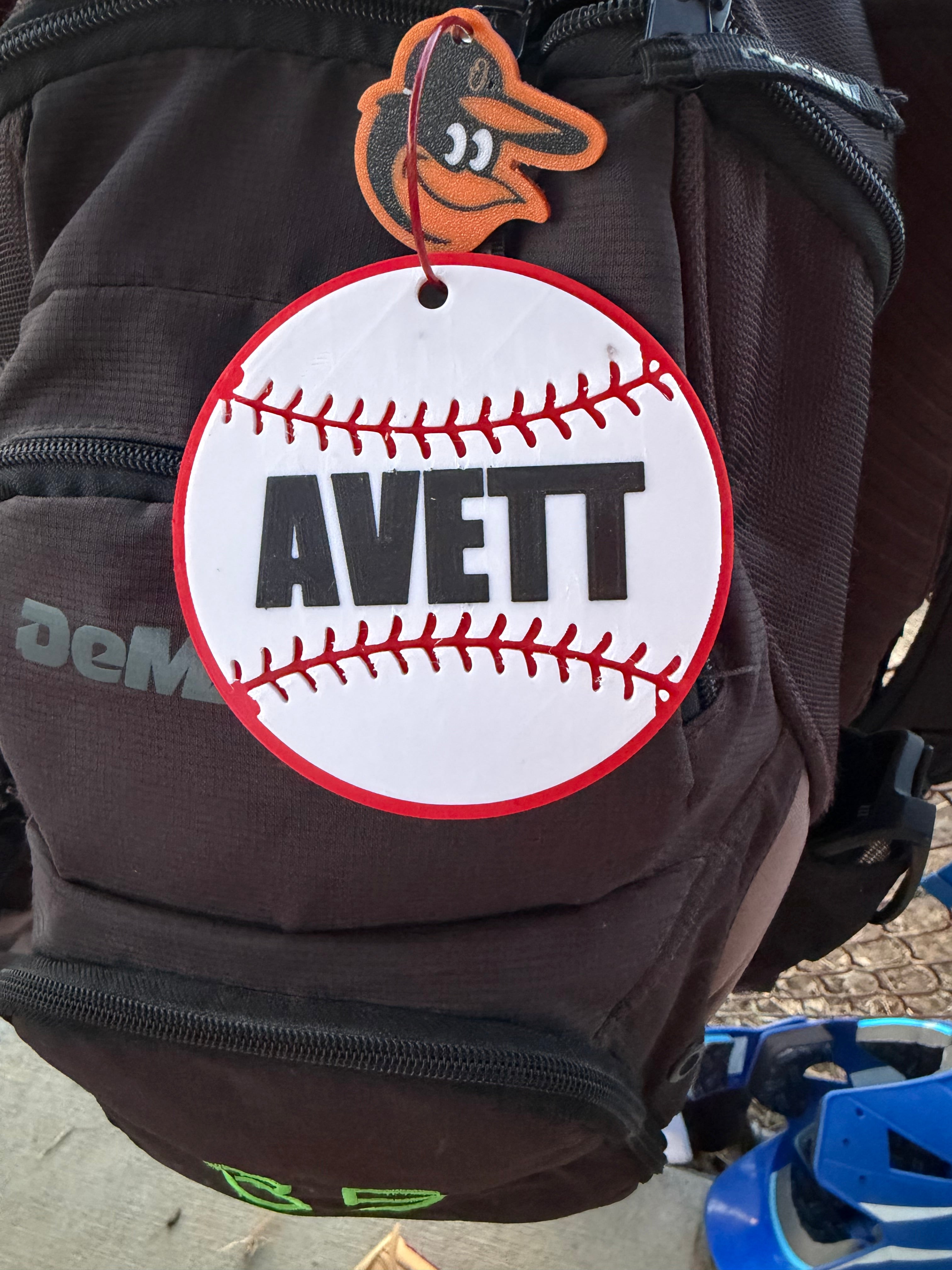 Baseball Bag Tag