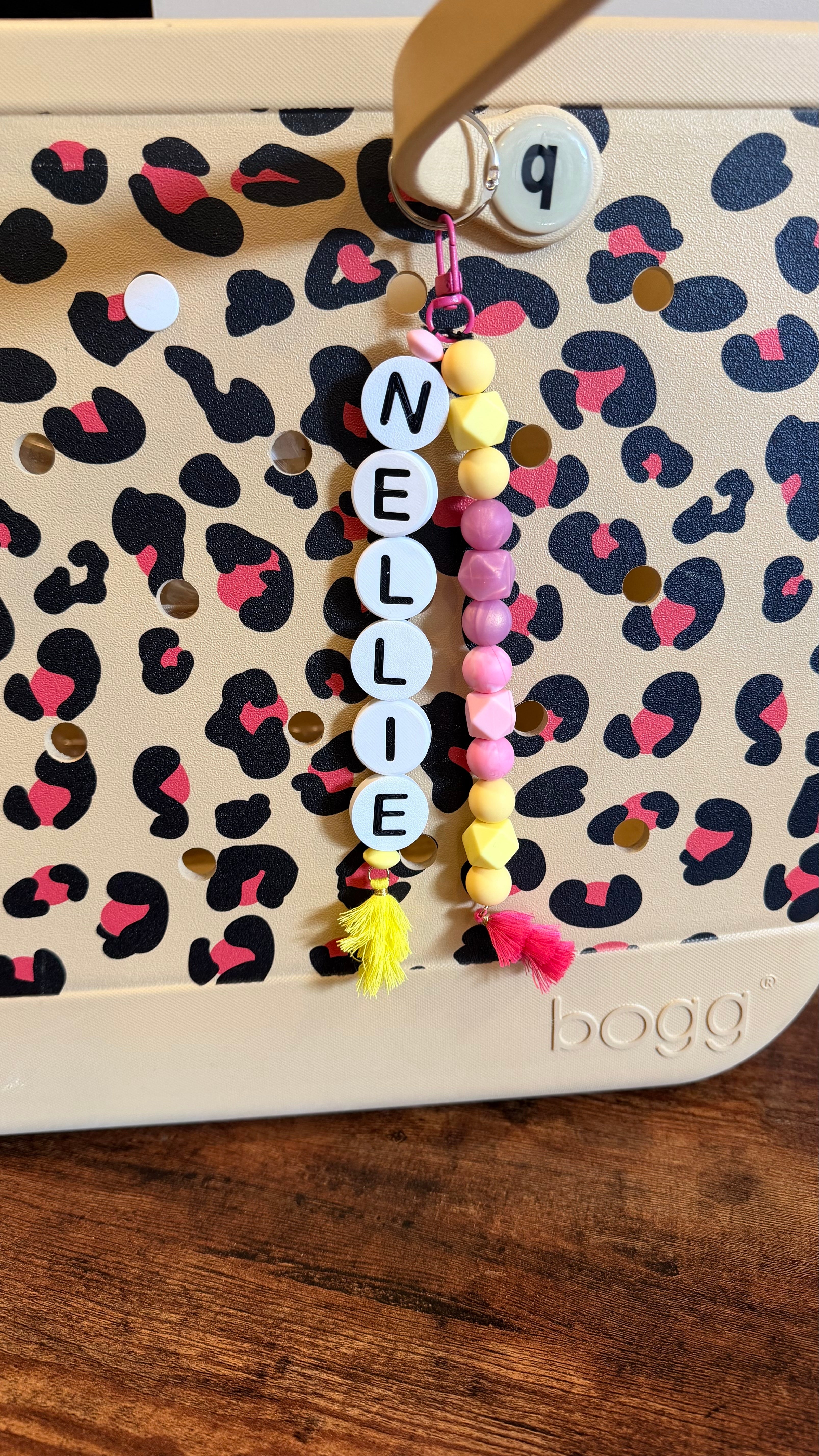 Alphabet Bead Keychains